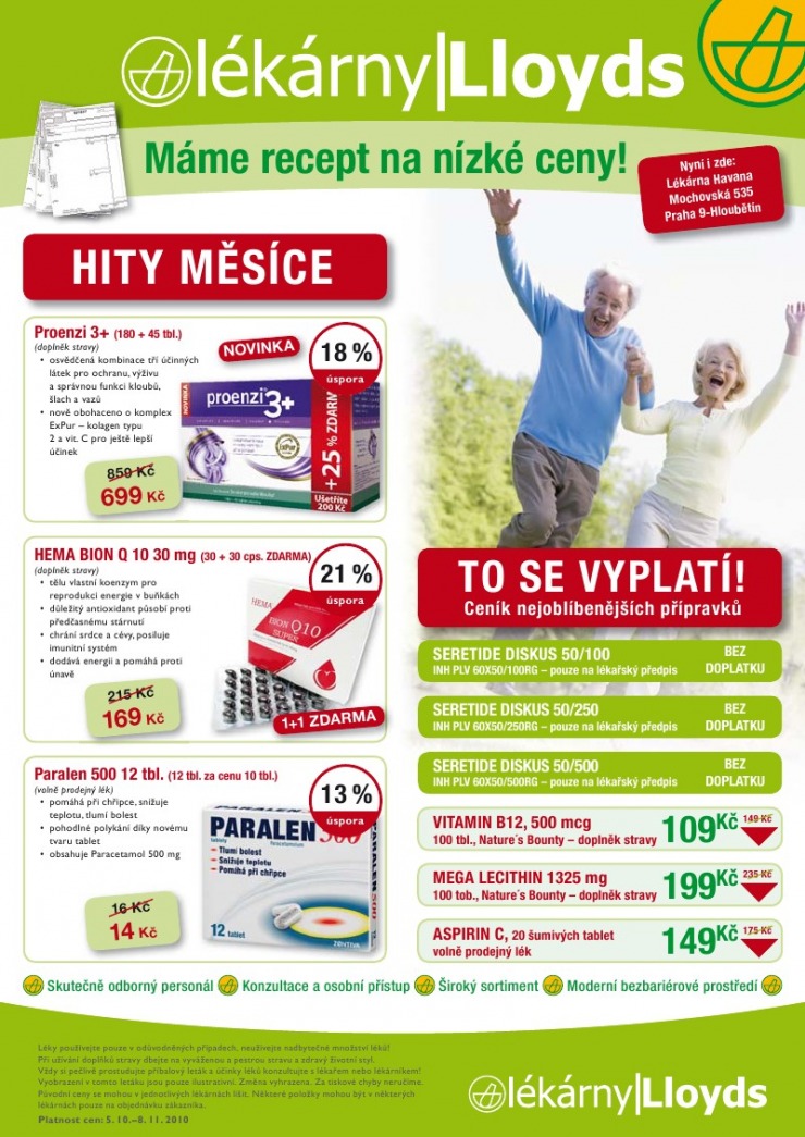 leták Lloyds lékárna strana 1 leták Lloyds lékárna strana 1