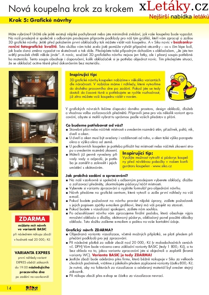leták Siko koupelny leták - 1.část strana 1 leták Siko koupelny leták - 1.část strana 1