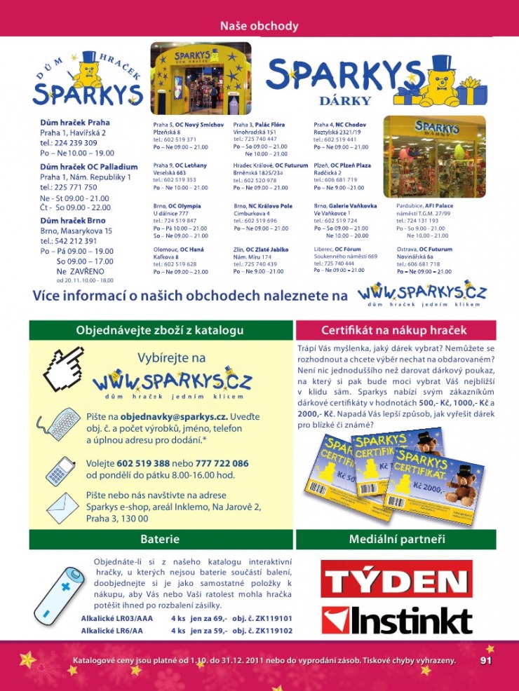 leták Sparkys strana 1 leták Sparkys strana 1