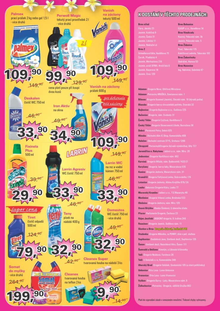 leták Jasmín drogerie strana 1 leták Jasmín drogerie strana 1