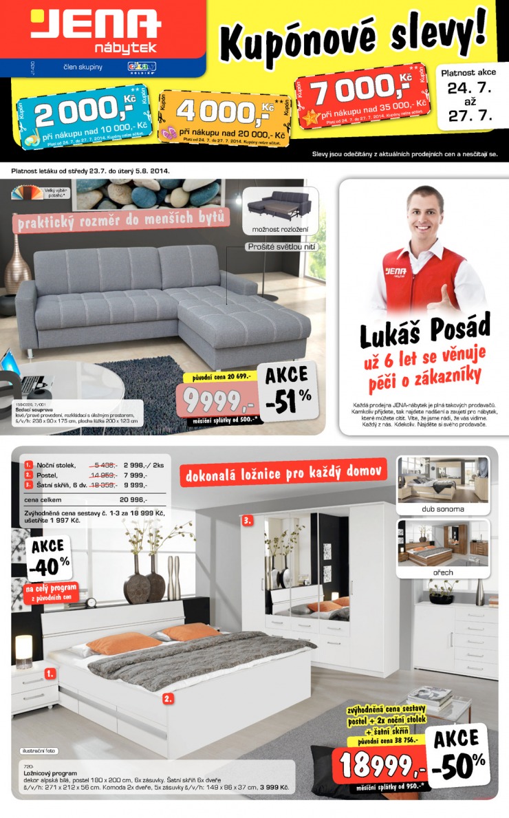 leták Jena nábytek Aktuální leták od 23.7.2014 strana 1 leták Jena nábytek Aktuální leták od 23.7.2014 strana 1