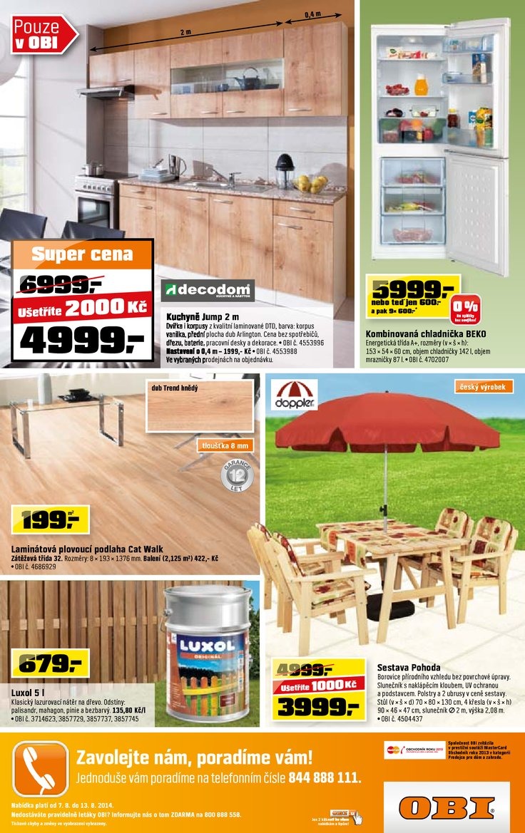 leták OBI Aktuální leták od 7.8.2014 strana 1 leták OBI Aktuální leták od 7.8.2014 strana 1