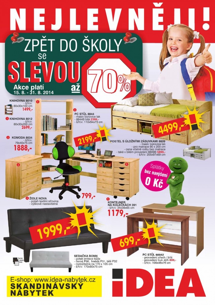 leták Idea nábytek Akční leták od 15.8.2014 strana 1 leták Idea nábytek Akční leták od 15.8.2014 strana 1