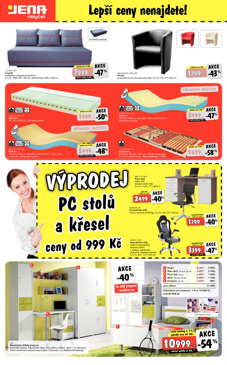 leták Jena nábytek Aktuální leták od 3.9.2014 strana 1 leták Jena nábytek Aktuální leták od 3.9.2014 strana 1