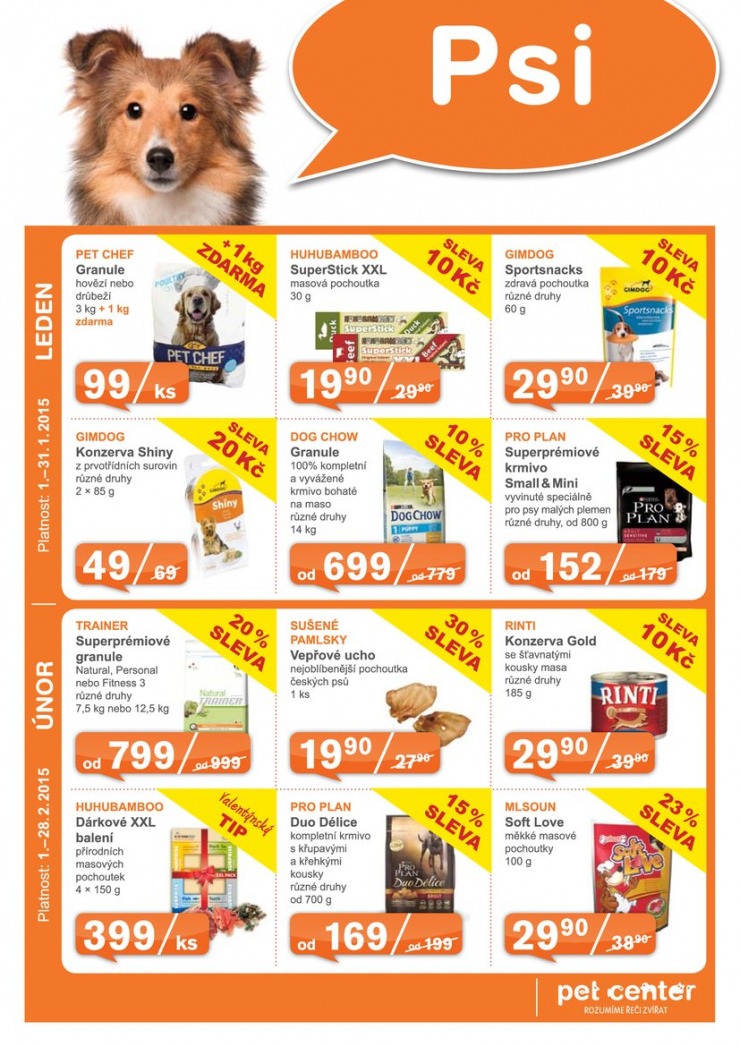leták Pet Center Akční leták od 1.1.2015 strana 1 leták Pet Center Akční leták od 1.1.2015 strana 1