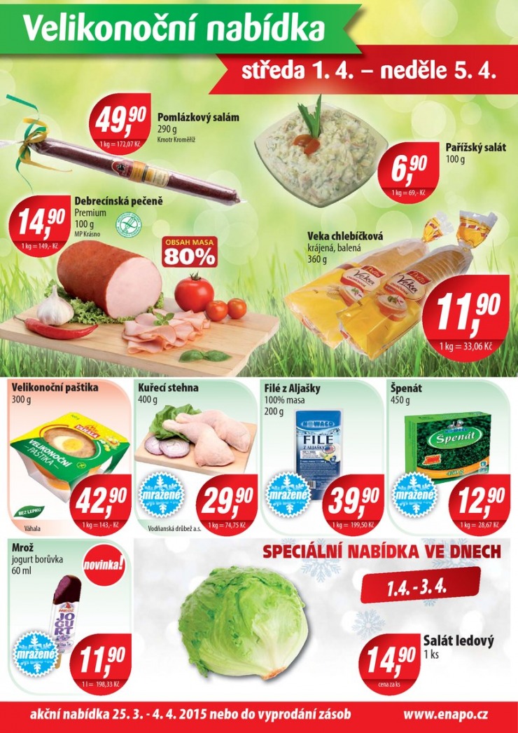 leták Enapo Akční leták od 25.3.2015 strana 1 leták Enapo Akční leták od 25.3.2015 strana 1