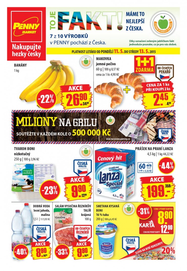 leták Penny Aktuální nabídka od 11.5.2015 strana 1 leták Penny Aktuální nabídka od 11.5.2015 strana 1