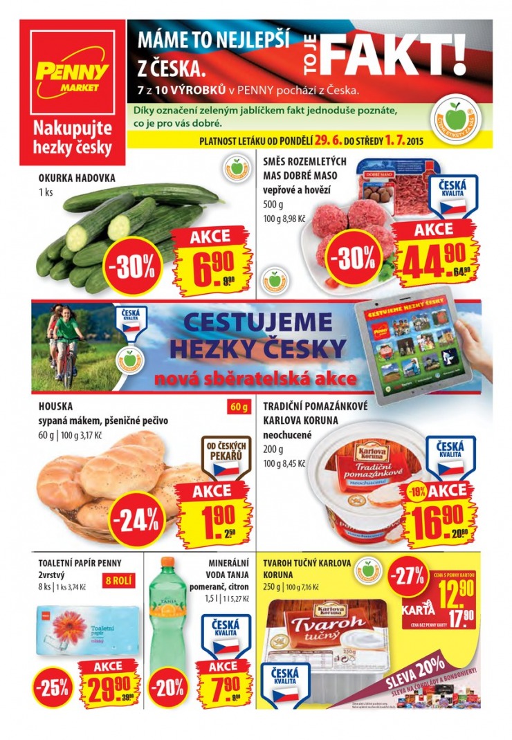 leták Penny Aktuální nabídka od 29.6.2015 strana 1 leták Penny Aktuální nabídka od 29.6.2015 strana 1