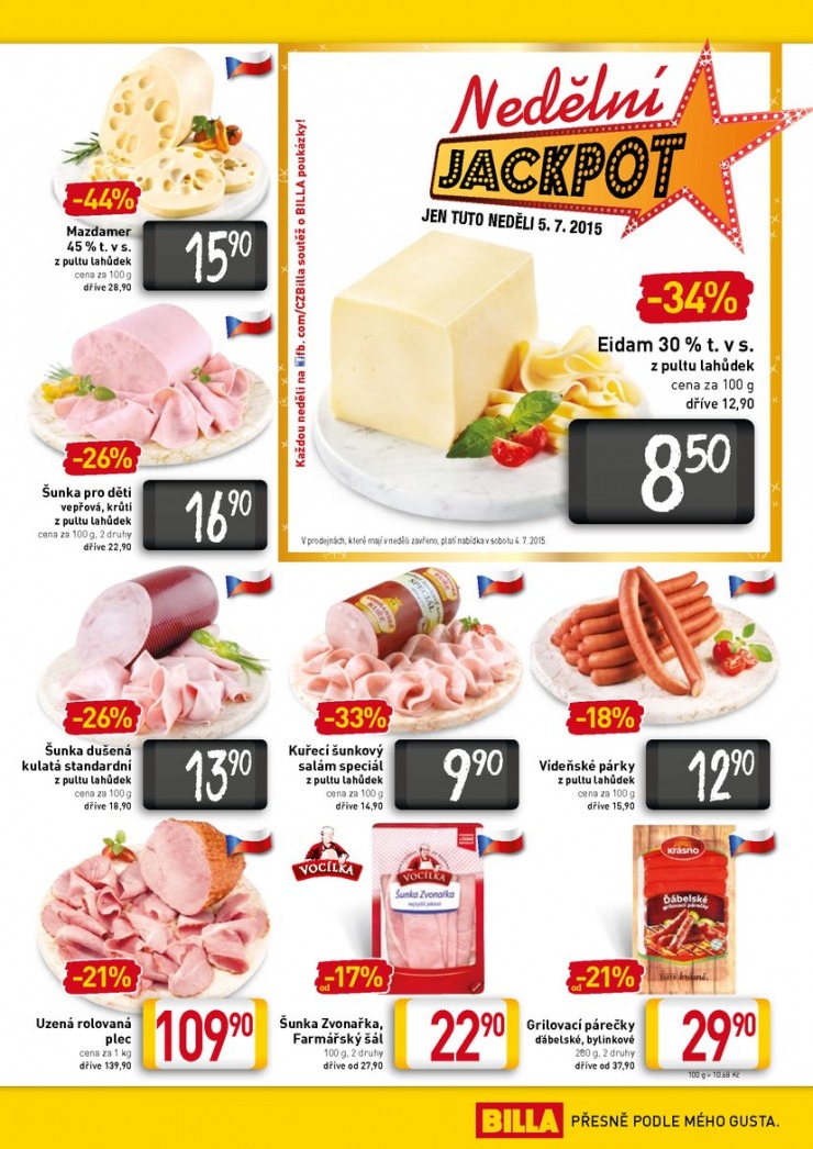 leták Billa velký od 1.7.2015 strana 1 leták Billa velký od 1.7.2015 strana 1