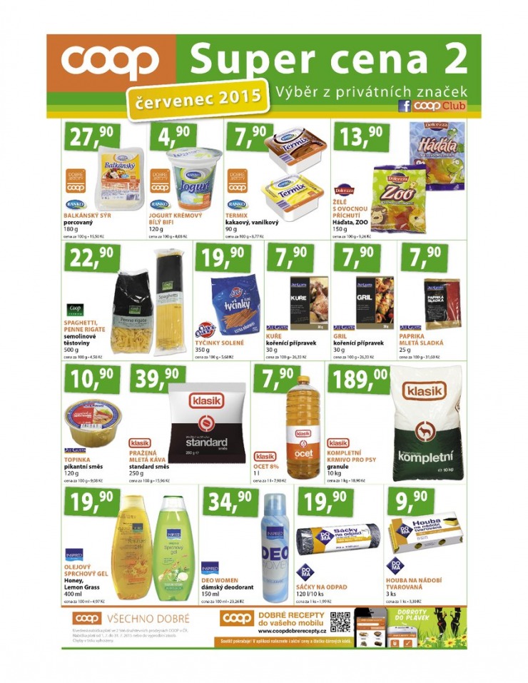 leták COOP Super cena od 1.7.2015 strana 1 leták COOP Super cena od 1.7.2015 strana 1