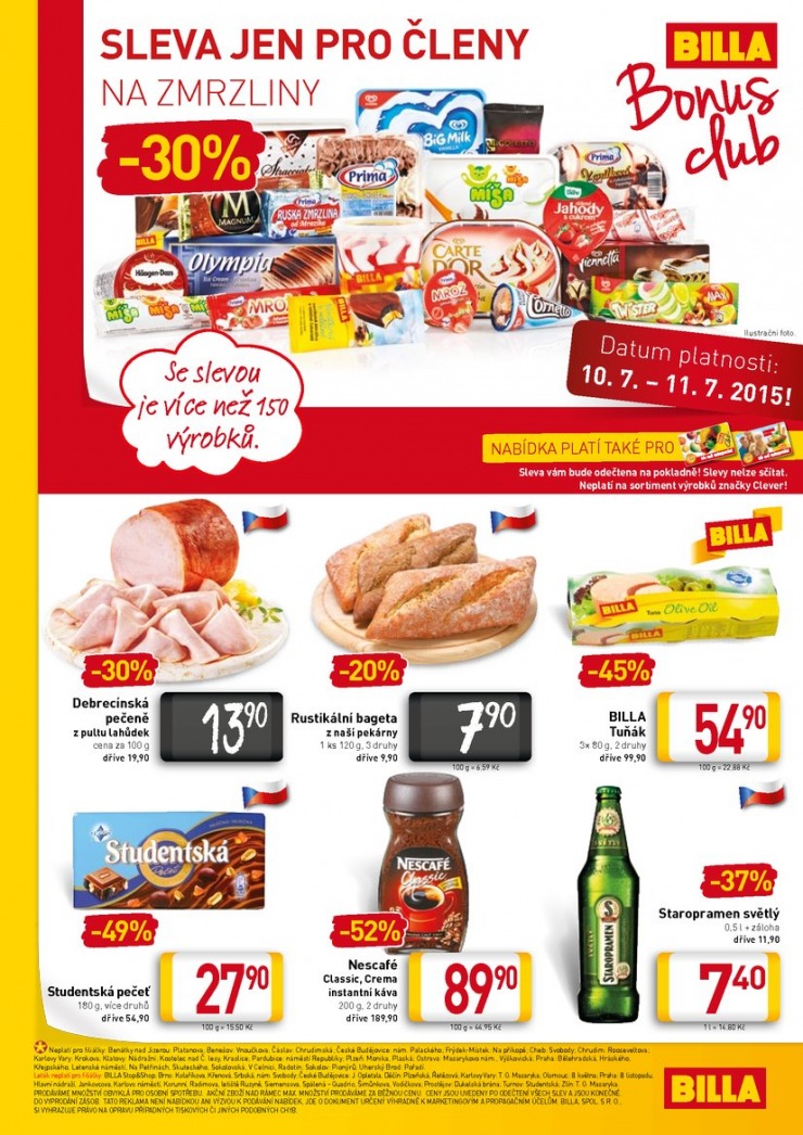 leták Billa velký od 8.7.2015 strana 1 leták Billa velký od 8.7.2015 strana 1