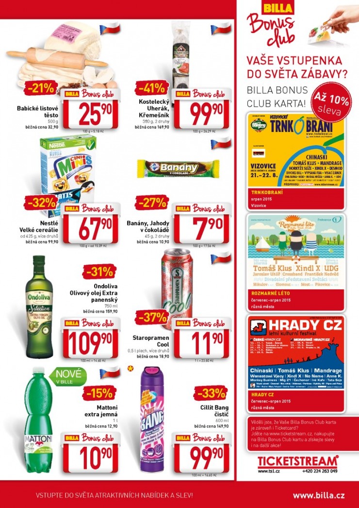 leták Billa velký od 15.7.2015 strana 1 leták Billa velký od 15.7.2015 strana 1