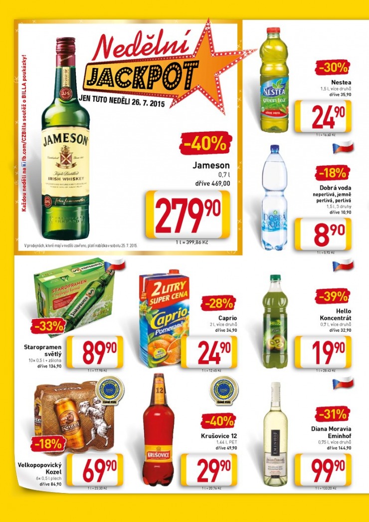 leták Billa velký od 22.7.2015 strana 1 leták Billa velký od 22.7.2015 strana 1