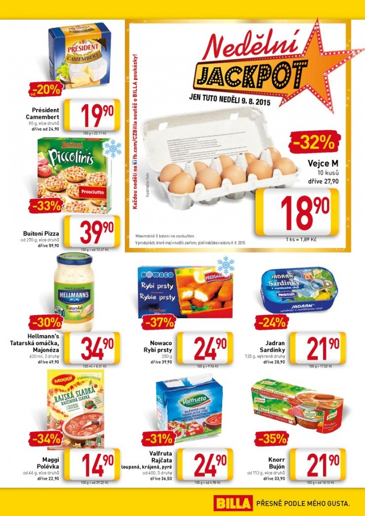 leták Billa velký od 5.8.2015 strana 1 leták Billa velký od 5.8.2015 strana 1