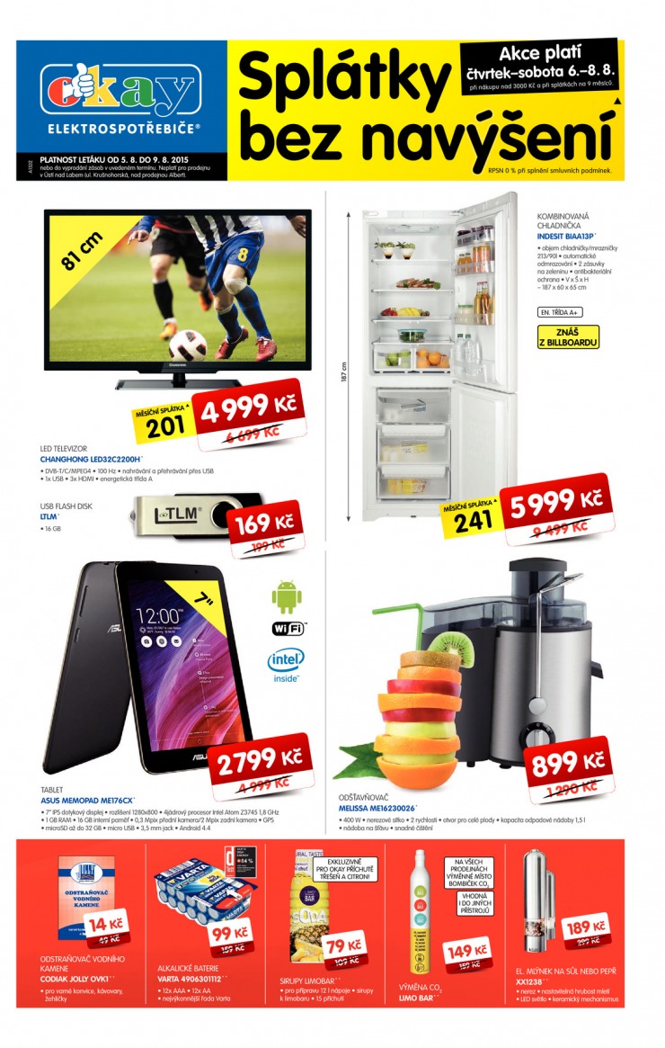 leták Okay Aktuální leták od 5.8.2015 strana 1 leták Okay Aktuální leták od 5.8.2015 strana 1